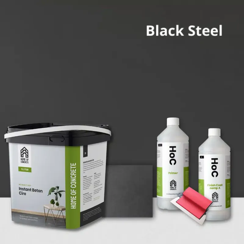 Favoriet Black Steel Beton Ciré – 10m2 set