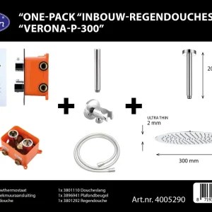 Lage Prijs Best-design "one-pack" inbouw-regendoucheset "verona-p-300"
