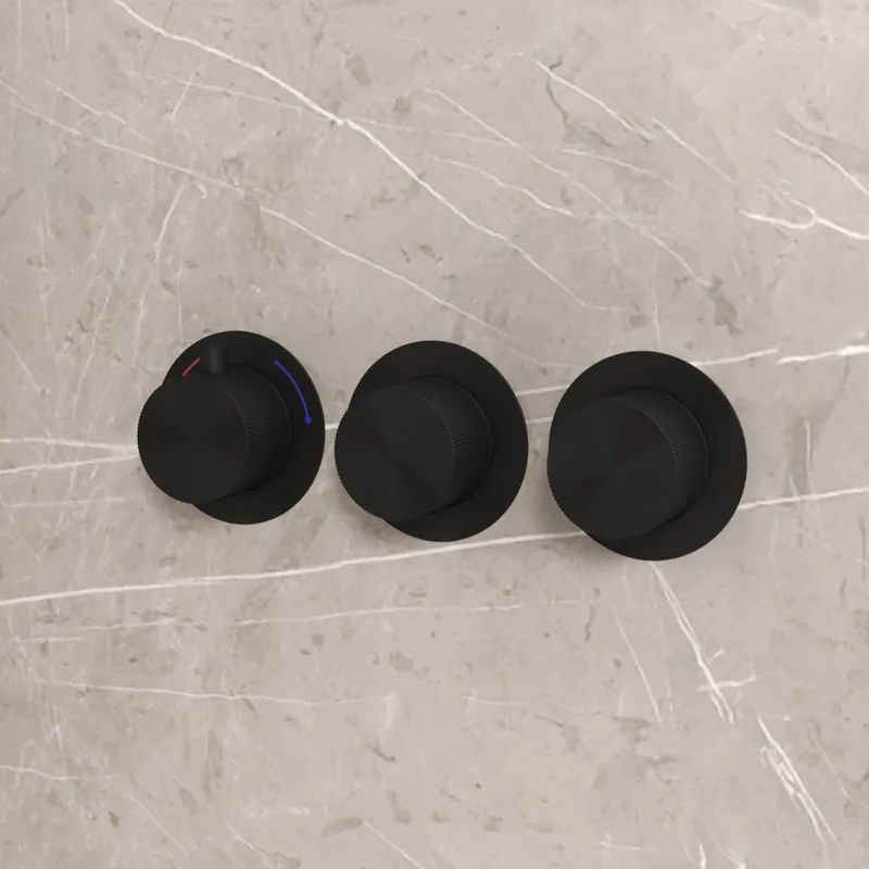 Best-design "high-end nero" inbouwthermostaat incl. inb.box 2-weg 1/2" mat-zwart Populair