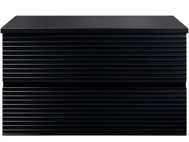 Badmeubel moyex 100cm met horizontale 3D-front zwart Gecertificeerd