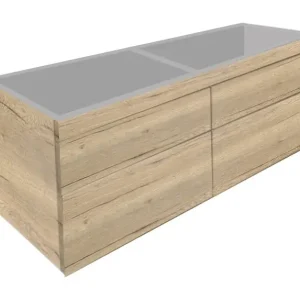 Best-design "beauty-120-halifax-greeploos" meubel onderkast 4-laden Bestseller