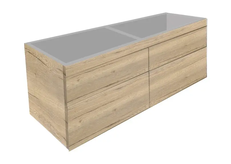 Best-design "beauty-120-halifax-greeploos" meubel onderkast 4-laden Bestseller