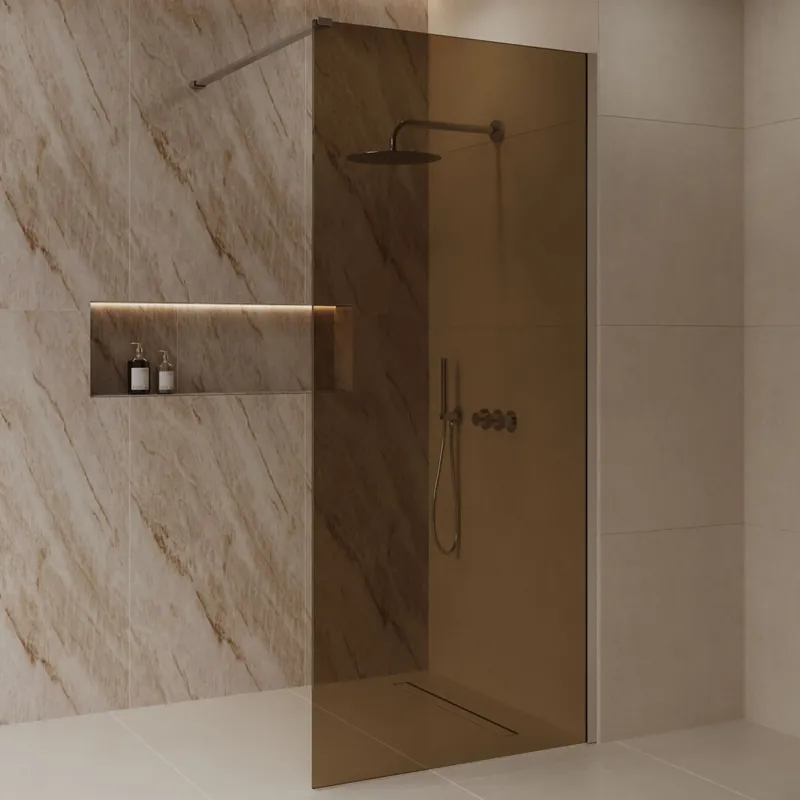 Best-design 'dalis-1200-ore-amber' inloopdouche nano 8mm glas Lage Prijs