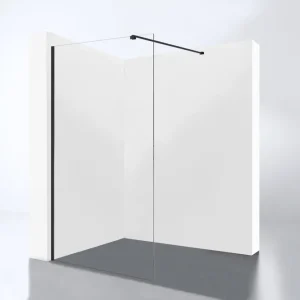 Best-design 'dalis-600-nero' inloopdouche nano 8mm glas mat-zwart Alleen Vandaag