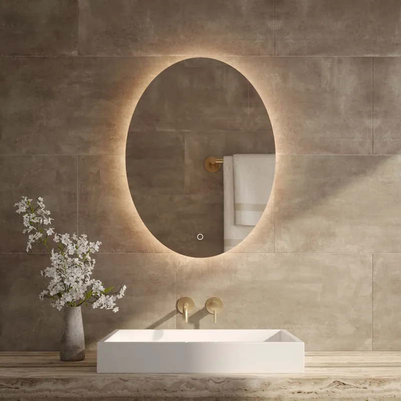 Best-design "divo-60" ovale spiegel incl. led verlichting b=60 x h=80cm Shop Nu
