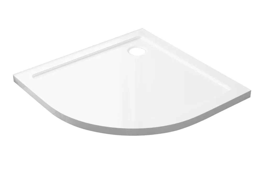 Best-design "dona" lage douchebak 1/4 rond 90x90x4cm r=550 Speciale Aanbieding