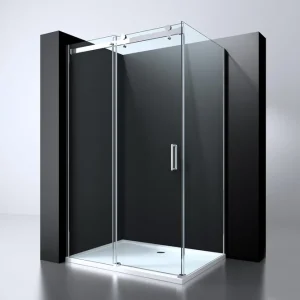 Rechtstreeks Van De Fabrikant Best-design "erico-rechthoek" cabine schuifdeur & wand 118x90x200cm nano glas 8mm