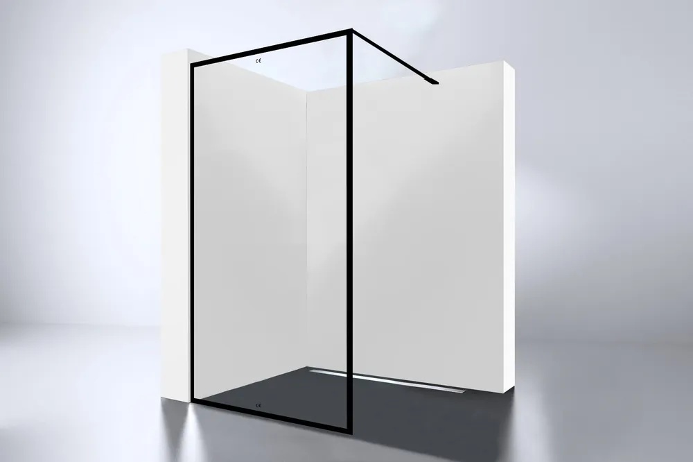 Dagaanbieding Best-design "for-you 1200" zwart inloopdouche walk-in 1200x2000x8mm