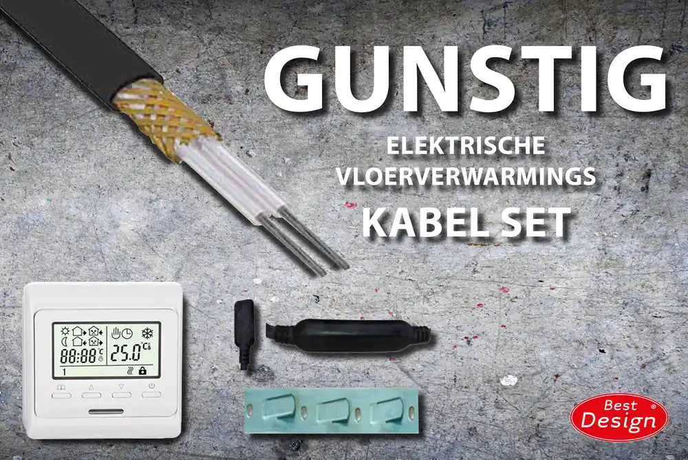 Betrouwbaar Best-design "gunstig" vloerverwarmings kabel set 17,2 mtr 340 watt