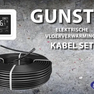 Seizoensaanbieding Best-design "gunstig" vloerverwarmings kabel set 58,8 mtr 1000 watt
