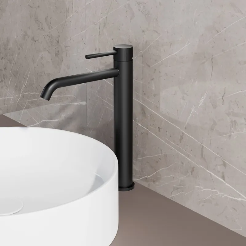 Best-design "high-end nero" rvs-304 hoge-wastafelmengkraan mat-zwart Bestseller