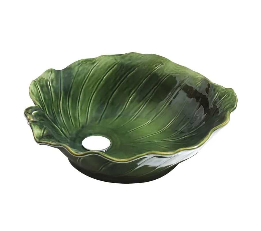 Best-design "leaf-green" opbouw-waskom diam: 475 mm Hoge Kwaliteit