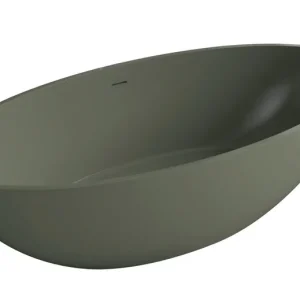 Best-design "new-stone" vrijstaand bad "just-solid" 180x85x52cm army green Alleen Vandaag