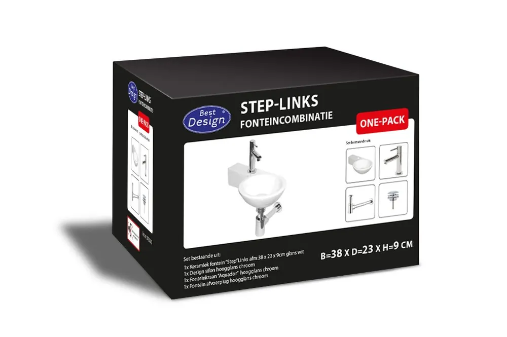 Exclusieve Aanbieding Best-design "one pack" fonteincombinatie "step" links