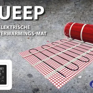 Populair Best-design "queep" elektrische vloerverwarmings-mat 7.0 m2