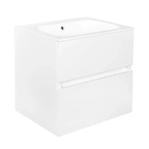 Best-design "splash-wit-greeploos" meubel onderkast 2 laden zonder wastafel 60cm Express Levering