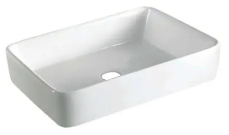 Best-design "vlak" opbouw wastafel 60x40x11cm Nieuw