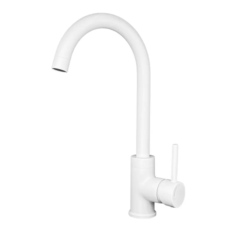 Best-design "white-son" keukenmengkraan met drb.uitloop & cold start functie h=34 cm mat-wit Merkproduct