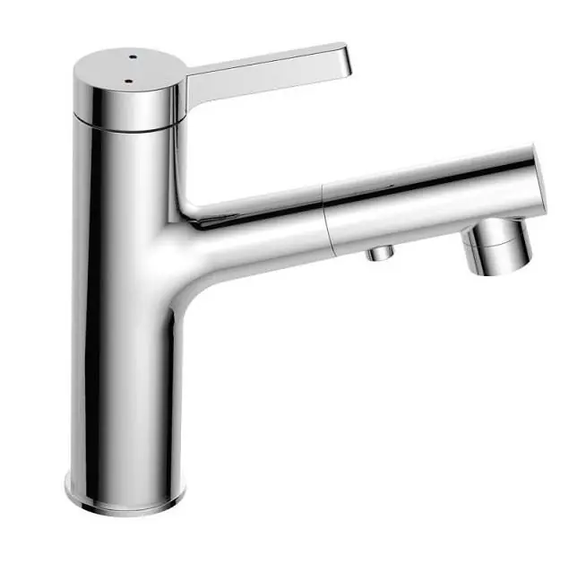 Koopje Best-design chrome "asproli" wastafelmengkraan met uittrekbare sproeiuitloop