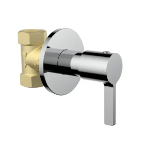 Best-design chrome inbouw-stop kraan "lino" (tbv.oa:bidetcloset) chroom Nieuw