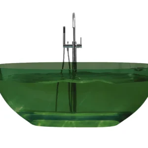 Best-design color "transpa-emerald" vrijstaand bad 170 x 78 x 56 cm Gereduceerde Prijs