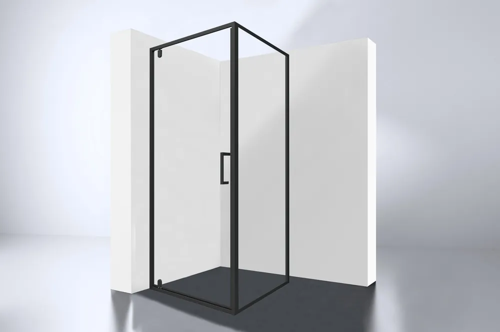 Best-design hoek cabine zwart "baron-h-90" met 1 swing swing deur 90x90x200cm nano glas 8 mm Bestel Nu