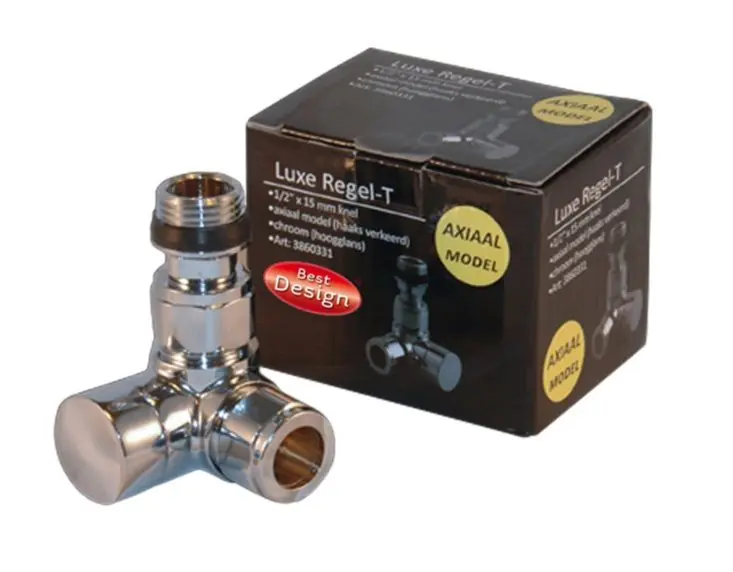 Best-design luxe "regel-t (voetventiel) axiaal (haaks verkeerd)" 1/2x15mm Lage Kosten