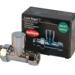 Actieprijs Best-design luxe "regel-t (voetventiel) recht" 1/2''x15mm