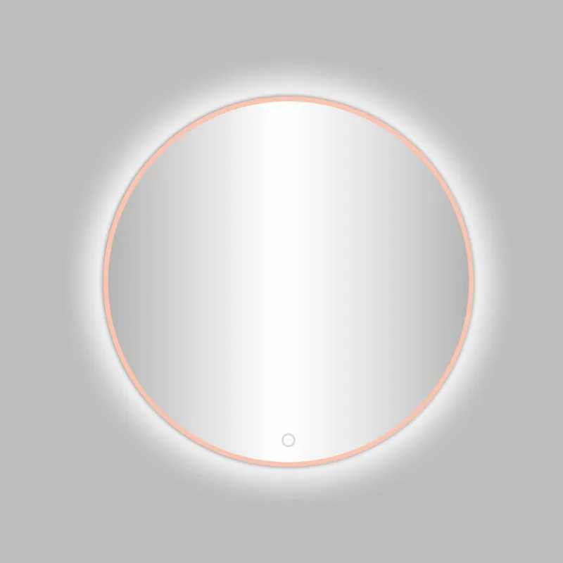 Seizoensaanbieding Best-design lyon "veneti?-thin" ronde spiegel incl.led verlichting diameter 100cm ros?-mat-goud