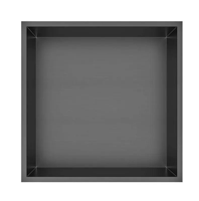 Best-design moya "kaya" inbouwnis 30.5x30.5x7 cm gunmetal Gecertificeerd