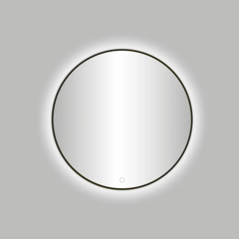 Express Levering Best-design moya "veneti?-thin" ronde spiegel incl. led verlichting diameter 80cm gunmetal