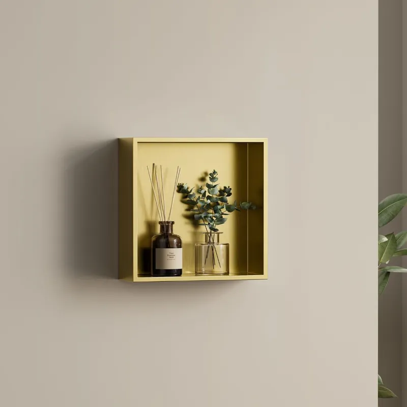 Best-design nancy "logy" opbouwnis 30x30x8cm mat-goud Actieprijs