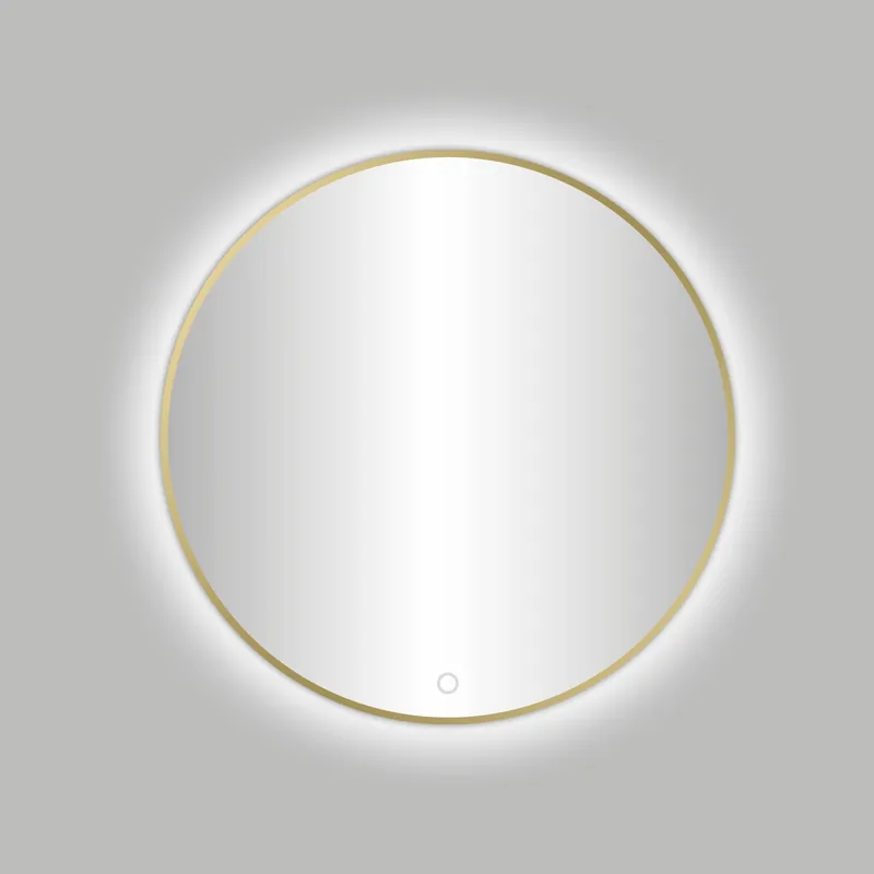 Korting Best-design nancy "veneti?-thin" ronde spiegel incl.led verlichting diameter 100cm mat-goud