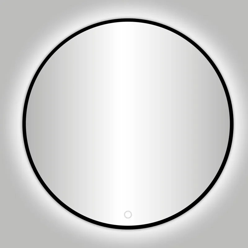 Best-design nero "veneti?" ronde spiegel incl.led verlichting diameter 140cm mat-zwart Seizoensaanbieding
