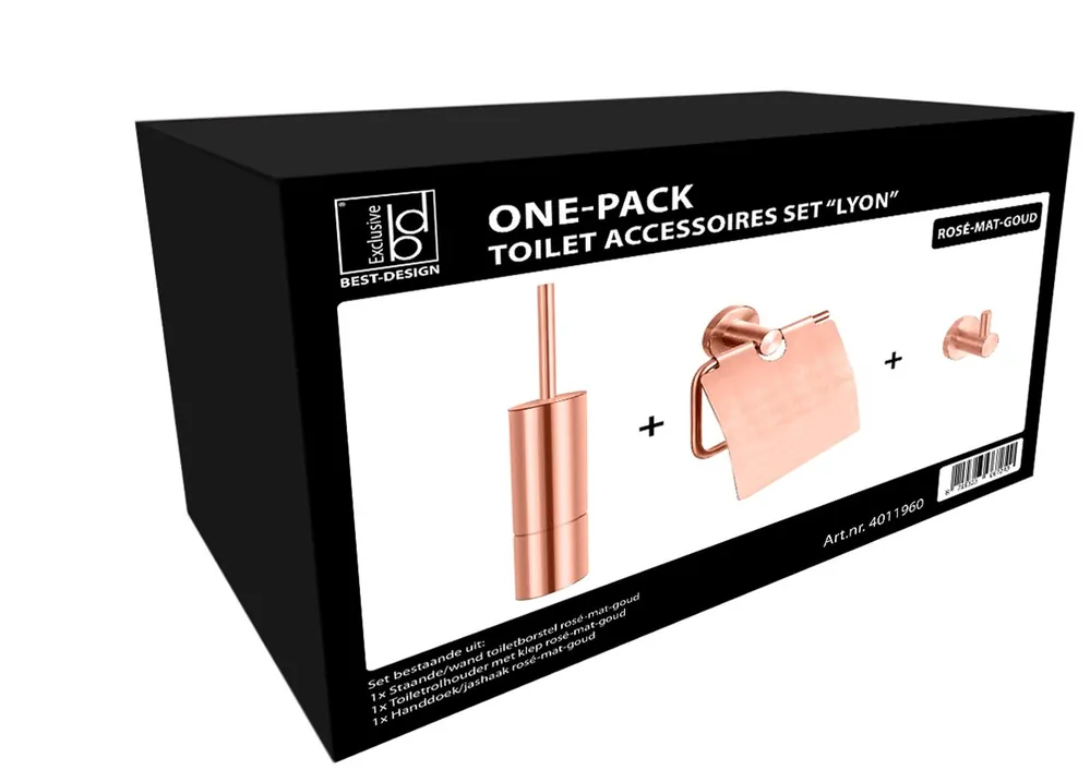 Best-design one-pack toilet accessoires set "lyon" Snelle Levering