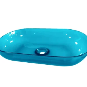 Best-design opbouw-waskom color "transpa-blue" 54x34x12cm Koopje