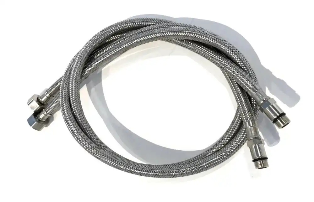 Best-design paar flexibele aansluitslangen 800 mm x 3/8" tbv. vrijstaande badkranen Hoge Kwaliteit
