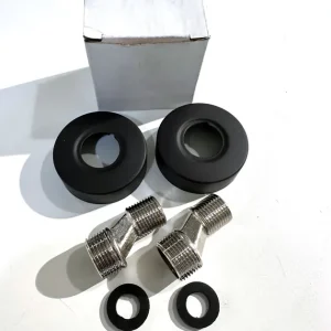 Best-design paar rozetten incl. s-kopp 1/2"x3/4" mat-zwart "black-pary & zagaro & colari" Beperkt Aanbod