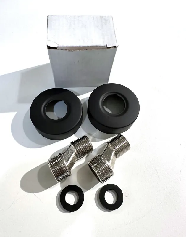 Best-design paar rozetten incl. s-kopp 1/2"x3/4" mat-zwart "black-pary & zagaro & colari" Beperkt Aanbod