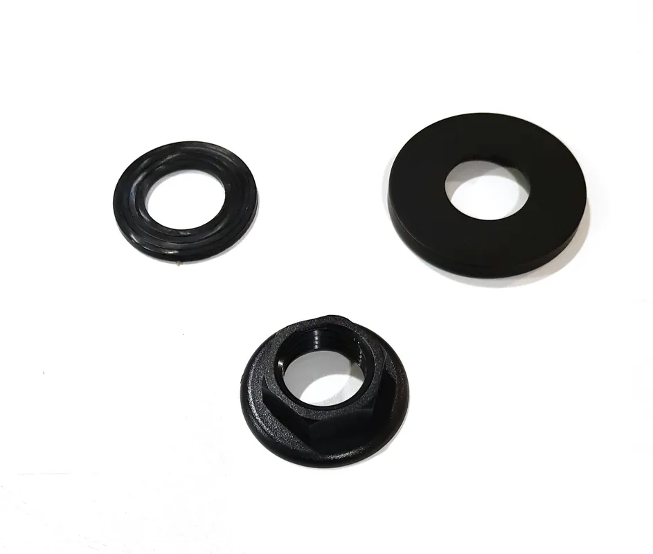 Voordeelprijs Best-design rozet + wartel 1/2" tbv. fonteinkraan mat-zwart