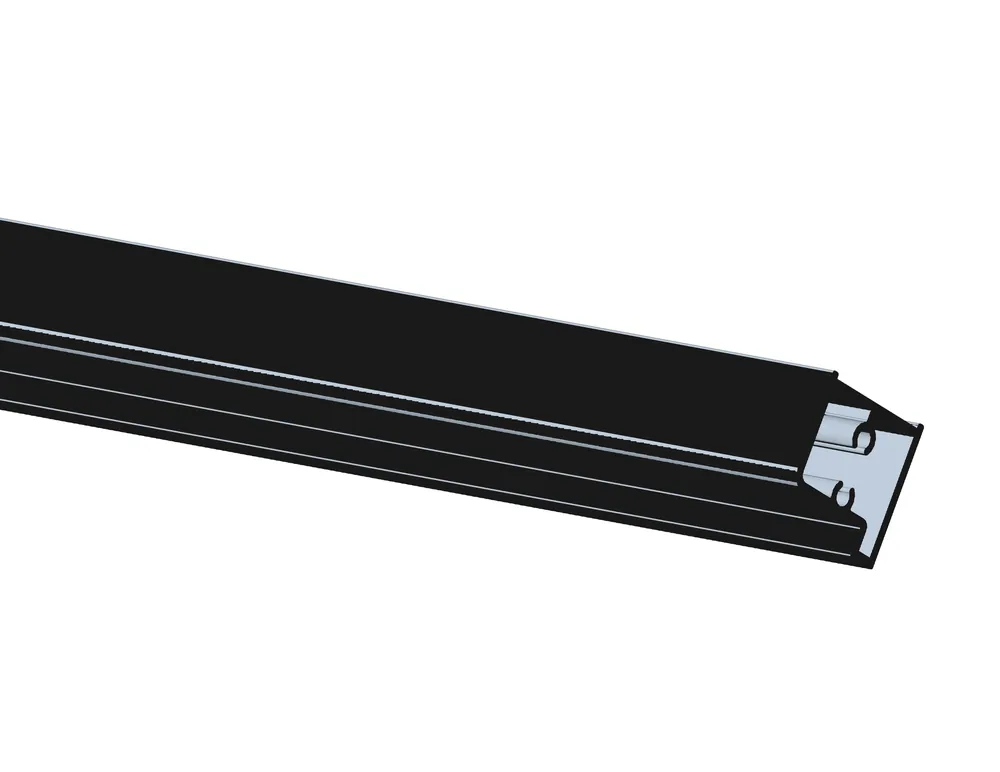 Best-design set zwart aluminium onder/ boven profiel voor "baron" nisdeur nr: 01 Must-Have