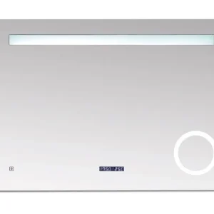 Best-design spiegel "linet" incl. klok & vergroting b=80 x h=70cm Hoge Kwaliteit