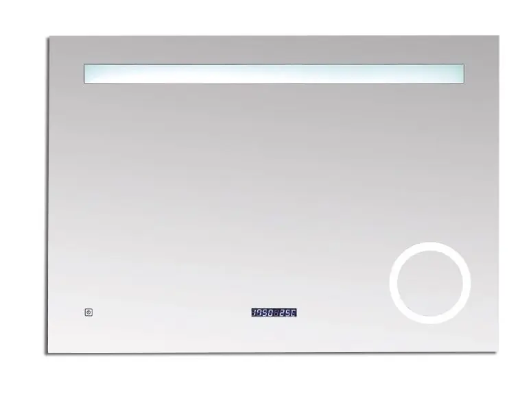 Best-design spiegel "linet" incl. klok & vergroting b=80 x h=70cm Hoge Kwaliteit