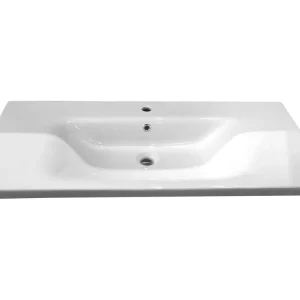 Koop Online Best-design wastafel 100 cm tbv meubel "quick" met kraangat