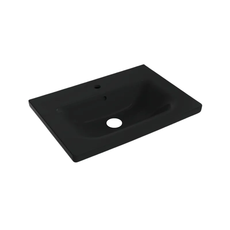 Best-design wastafel 65 cm tbv meubel "quick-black" met kraangat Rechtstreeks Van De Fabrikant