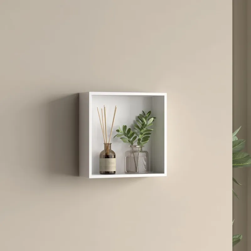Direct Beschikbaar Best-design white "logy" opbouwnis 30x30x8cm mat-wit