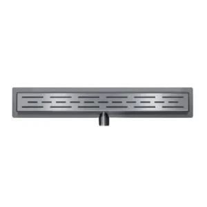 Koopje Douchegoot classic 80cm gun metal set met rooster