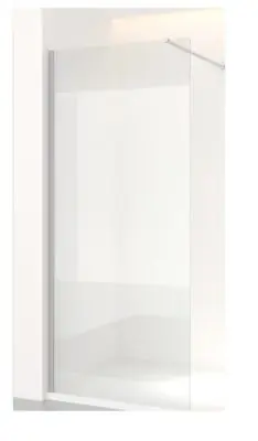 Beste Prijs Douchewand chroom 80x200x8mm