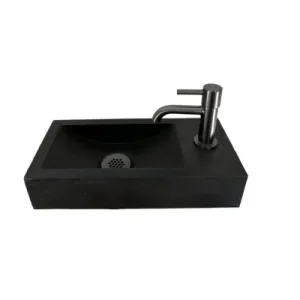 Dagaanbieding Fonteinset oskar hardsteen met gun metal kraan en sifon