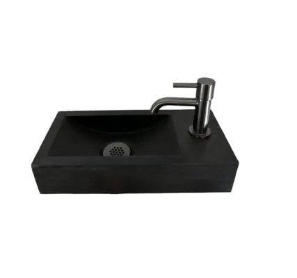Dagaanbieding Fonteinset oskar hardsteen met gun metal kraan en sifon